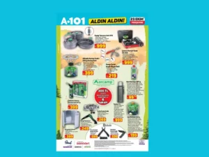 A101 marketler kamp ekipmanları satışa sunuyor