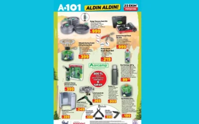 A101 marketler kamp ekipmanları satışa sunuyor