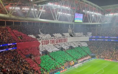 Galatasaray tribünlerinden Filistin'e destek! "Soykırımı durdurun"