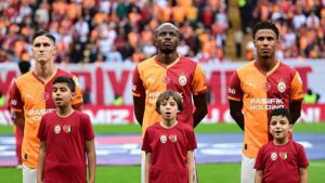 Galatasaray, Göztepe maçının seremonisine Filistinli çocuklarla çıktı!