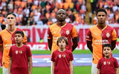Galatasaray, Göztepe maçının seremonisine Filistinli çocuklarla çıktı!