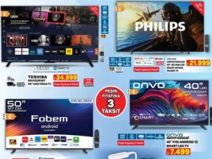 A101 teknoloji reyonu doldu Philips Toshiba ve Fobem televizyonlar geliyor