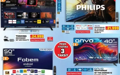 A101 teknoloji reyonu doldu Philips Toshiba ve Fobem televizyonlar geliyor
