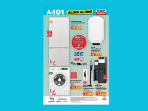 A101 16 Ekim kataloğu buzdolabı çamaşır makinesi dik süpürge ve daha fazlası