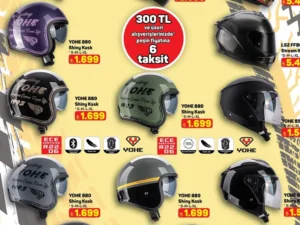 A101 marketler motosiklet kaskları satacak