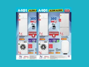 A101 marketler buzdolabı çamaşır makinesi ve termosifon satışa sunuyor