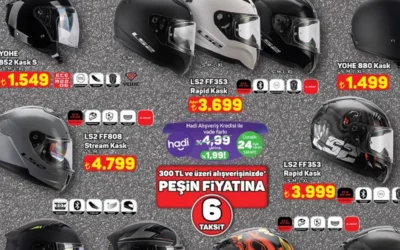A101’de Yohe LS2 ve Axxis markalı kasklar ve çantalar satışta