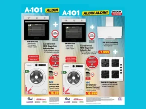 A101 marketler ankastre set ve çamaşır makinesi satışa sunuyor