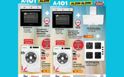 A101 marketler ankastre set ve çamaşır makinesi satışa sunuyor