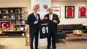 Atakaş Hatayspor Kulübü Başkanı Ethem Çakır TFF Başkanı Hacıosmanoğlu’nu ziyaret etti!