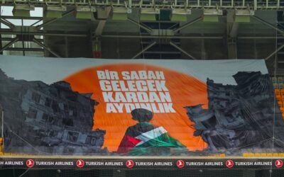 RAMS Başakşehir tribünlerinden Galatasaray maçı öncesi Filistin'e destek koreografisi!