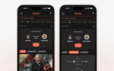 Yandex Türkiye, Beşiktaş–Fenerbahçe derbisinin heyecanını 3D stadyumlar ve maç hakkında canlı bilgilerle dijital dünyaya taşıyor