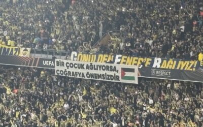 Fenerbahçe taraftarından Filistin'e destek! "Bir çocuk ağlıyorsa coğrafya önemsizdir"
