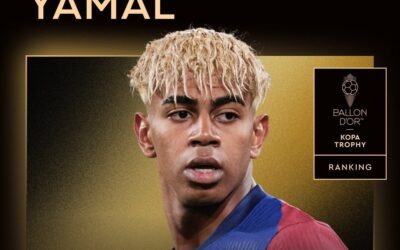 Yılın en iyi genç futbolcusuna verilen Kopa Trophy ödülü üst üste 2. kez Lamine Yamal'ın